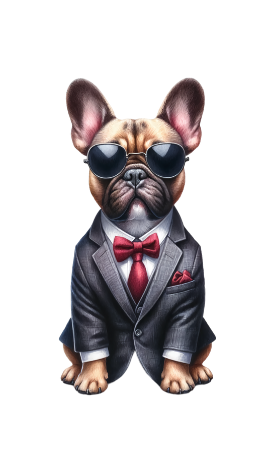 Französische Bulldogge Bügelbild Fiktiv #32