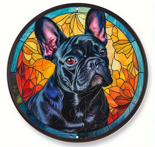 Französische Bulldogge Türschild / Dekoschild / Blechschild #6
