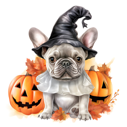 Französische Bulldogge Bügelbild Halloween #5