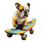 Englische Bulldogge Bügelbild Skater #5