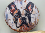 Französische Bulldogge Türschild / Dekoschild / Blechschild