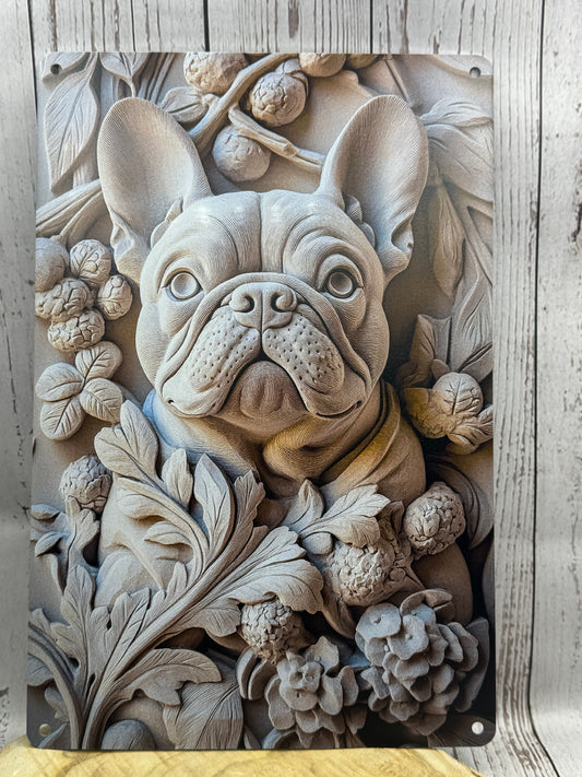 Französische Bulldogge Türschild / Dekoschild / Blechschild #135