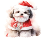 Shih Tzu Bügelbild Weihnachten #14