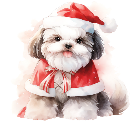 Shih Tzu Bügelbild Weihnachten #14