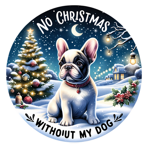 Französische Bulldogge Bügelbild Weihnachten #67