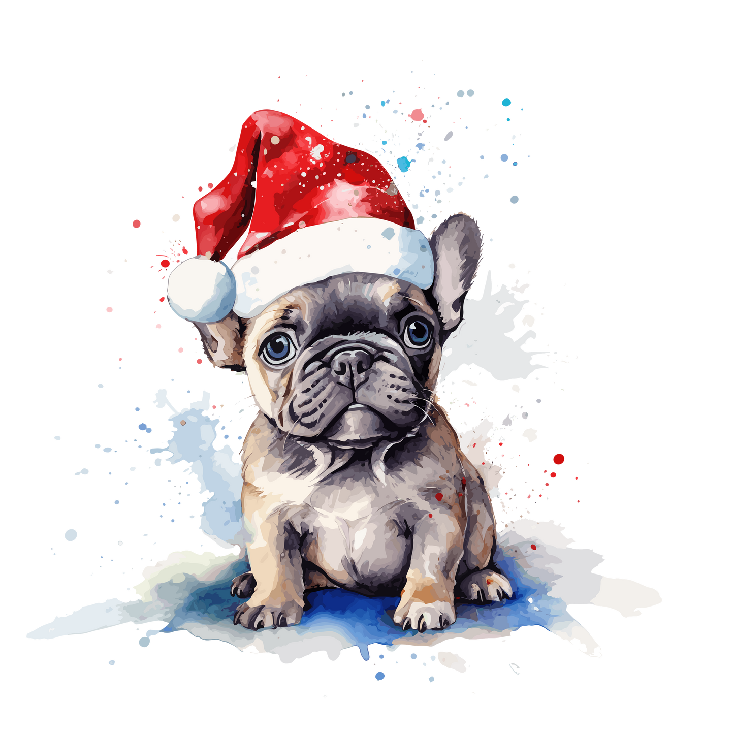 Französische Bulldogge Bügelbild Weihnachten #8