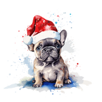 Französische Bulldogge Bügelbild Weihnachten #8