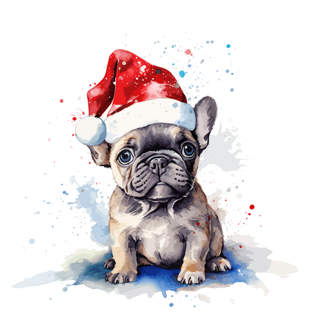 Französische Bulldogge Bügelbild Weihnachten #8