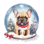 Französische Bulldogge Bügelbild Weihnachten #82