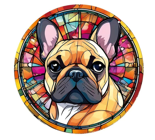 Französische Bulldogge Dekoschild / Dekoration / Sonnenfänger #11