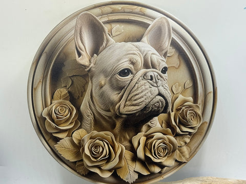 Französische Bulldogge Türschild / Dekoschild / Blechschild