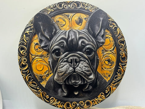 Französische Bulldogge Türschild / Dekoschild / Blechschild