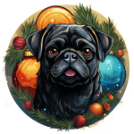 Mops Bügelbild Weihnachten #16