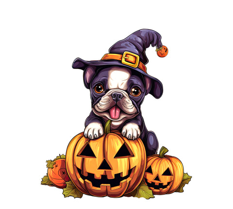 Französische Bulldogge Bügelbild Halloween #6