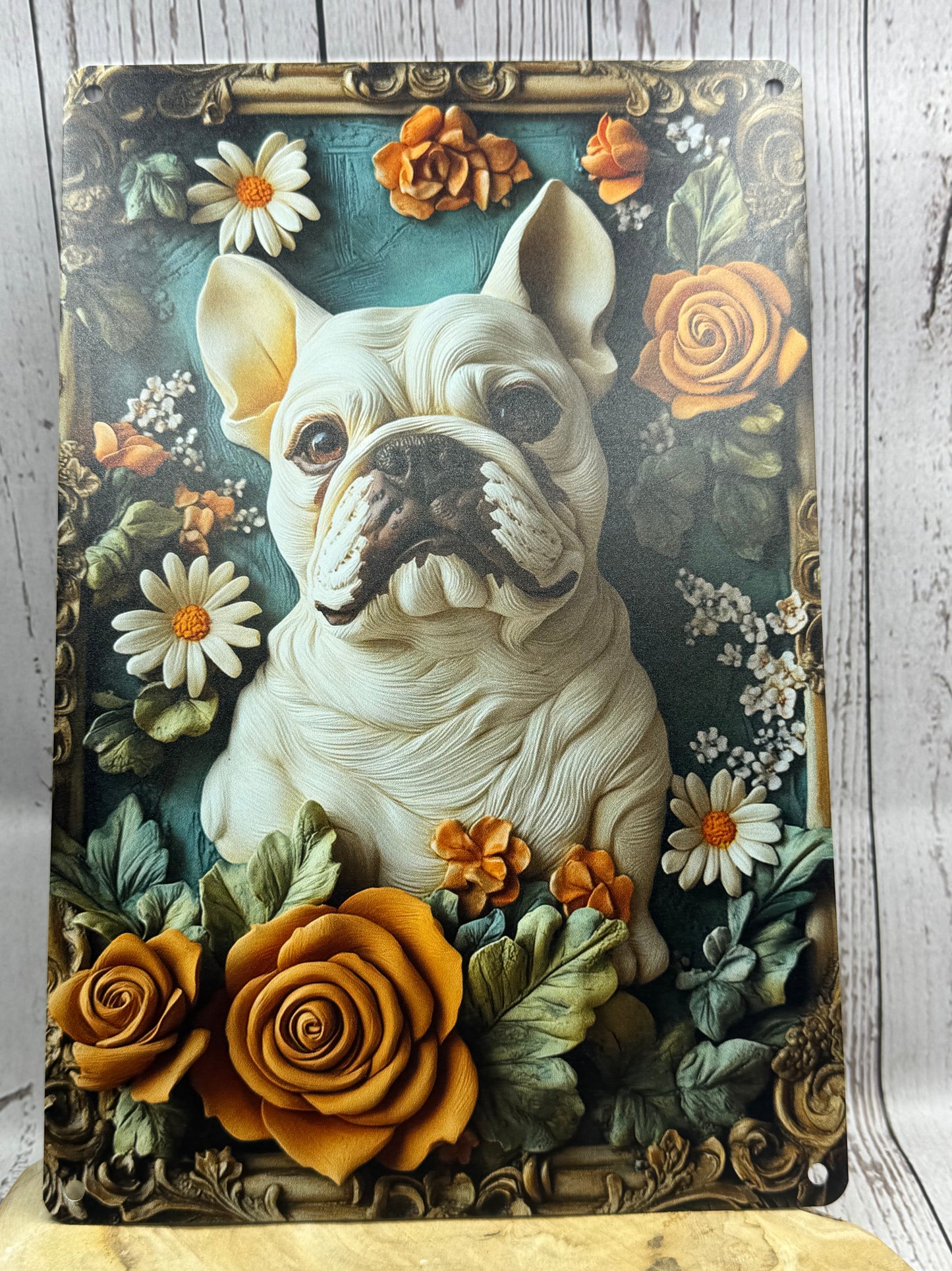 Französische Bulldogge Türschild / Dekoschild / Blechschild #130