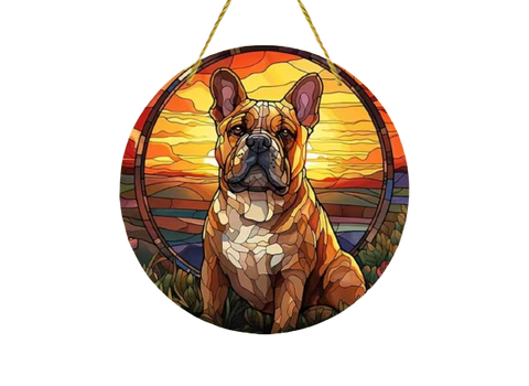 Französische Bulldogge Dekoschild / Dekoration / Sonnenfänger