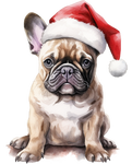 Französische Bulldogge Bügelbild Weihnachten #40