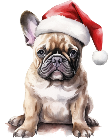 Französische Bulldogge Bügelbild Weihnachten #40