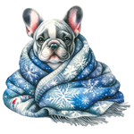 Französische Bulldogge Bügelbild Weihnachten #37