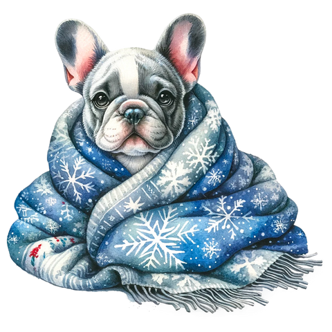Französische Bulldogge Bügelbild Weihnachten #37
