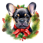 Französische Bulldogge Bügelbild Weihnachten #101