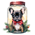 Französische Bulldogge Bügelbild Weihnachten #105