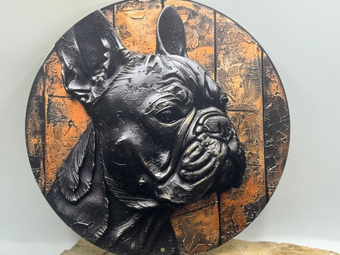 Französische Bulldogge Türschild / Dekoschild / Blechschild