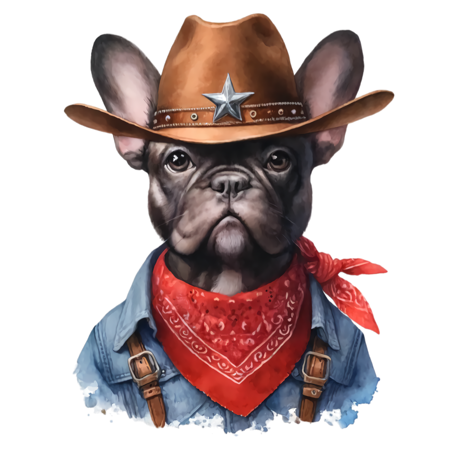 Französische Bulldogge Bügelbild Fiktiv #54