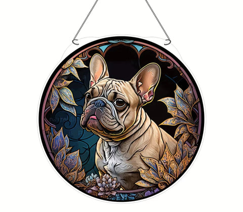 Französische Bulldogge Dekoschild / Dekoration/ Sonnenfänger