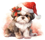 Shih Tzu Bügelbild Weihnachten #11