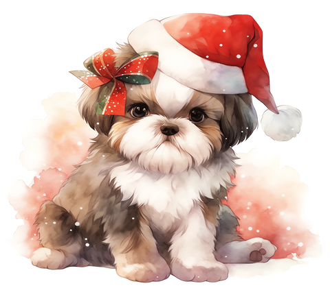 Shih Tzu Bügelbild Weihnachten #11