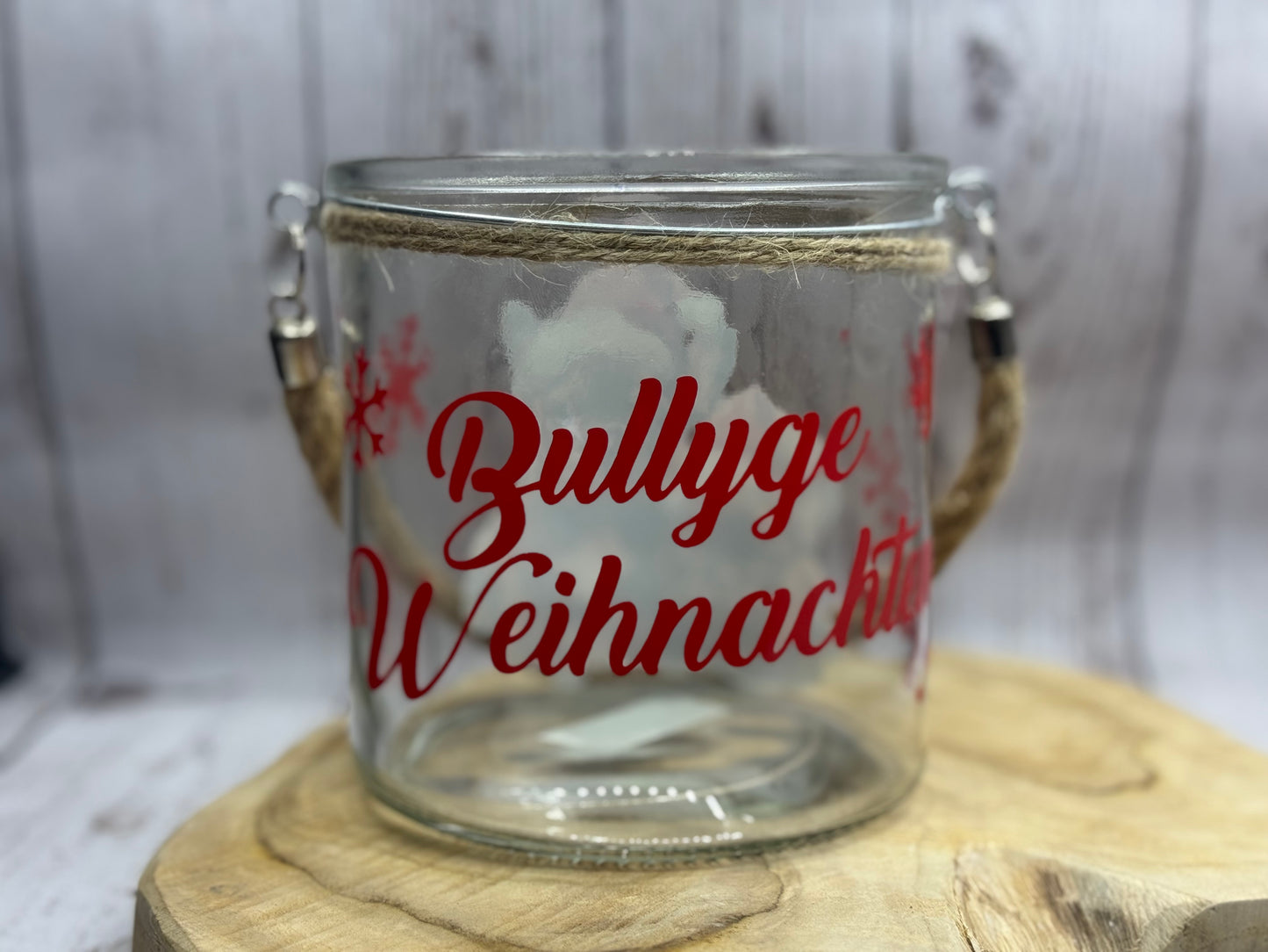 Französische Bulldogge Windlicht Weihnachten sofort versandbereit - Sale
