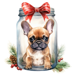 Französische Bulldogge Bügelbild Weihnachten #103