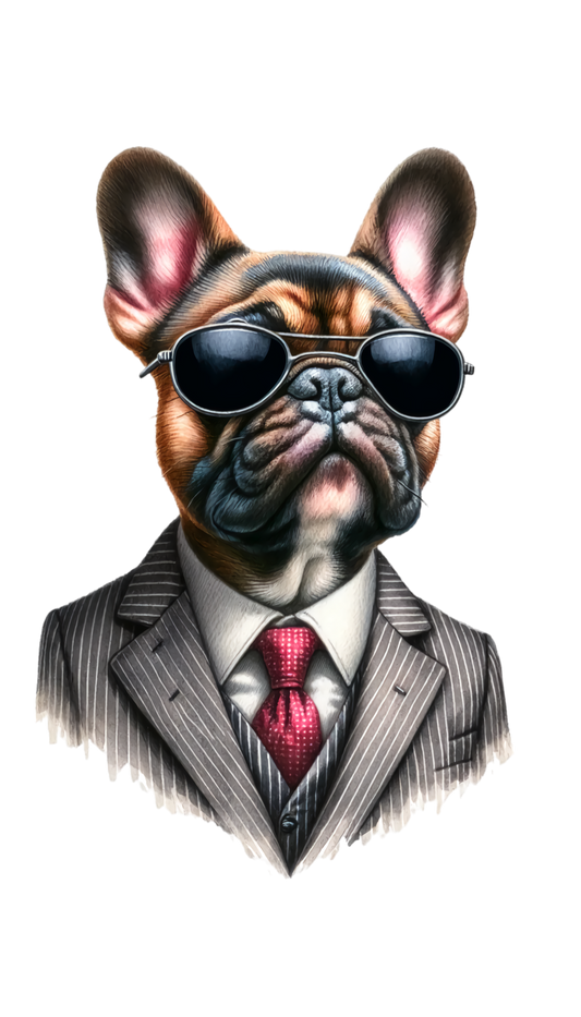 Französische Bulldogge Bügelbild Fiktiv #34