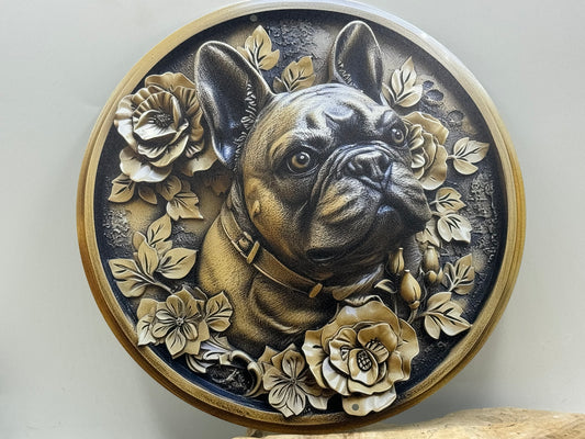 Französische Bulldogge Türschild / Dekoschild / Blechschild #83
