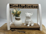 Französische Bulldogge Figur Dekoration Holz