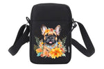 Französische Bulldogge Tasche / Umhängetasche Floral