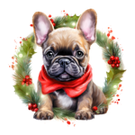 Französische Bulldogge Bügelbild Weihnachten #100