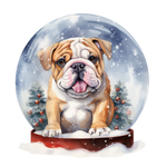 Englische Bulldogge Bügelbild Weihnachten #17