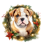 Englische Bulldogge Bügelbild Weihnachten #14