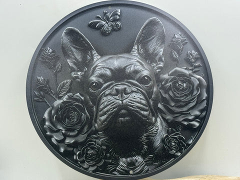 Französische Bulldogge Türschild / Dekoschild / Blechschild
