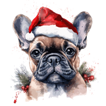 Französische Bulldogge Bügelbild Weihnachten #9