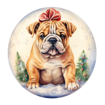 Englische Bulldogge Bügelbild Weihnachten #20
