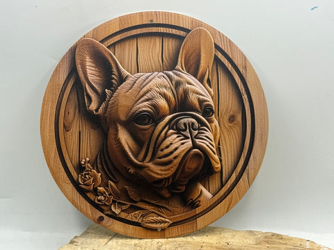 Französische Bulldogge Türschild / Dekoschild / Blechschild