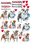 American Bulldog Wasserschiebefolie / Kerzentattoos