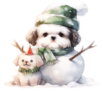 Shih Tzu Bügelbild Weihnachten #12