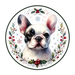 Französische Bulldogge Bügelbild Weihnachten #73