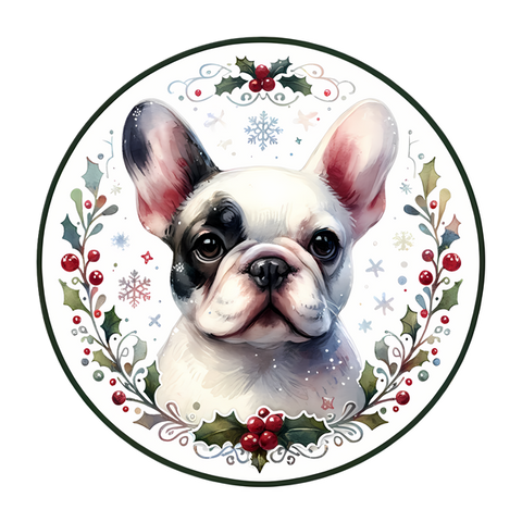 Französische Bulldogge Bügelbild Weihnachten #73