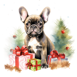 Französische Bulldogge Bügelbild Weihnachten #86