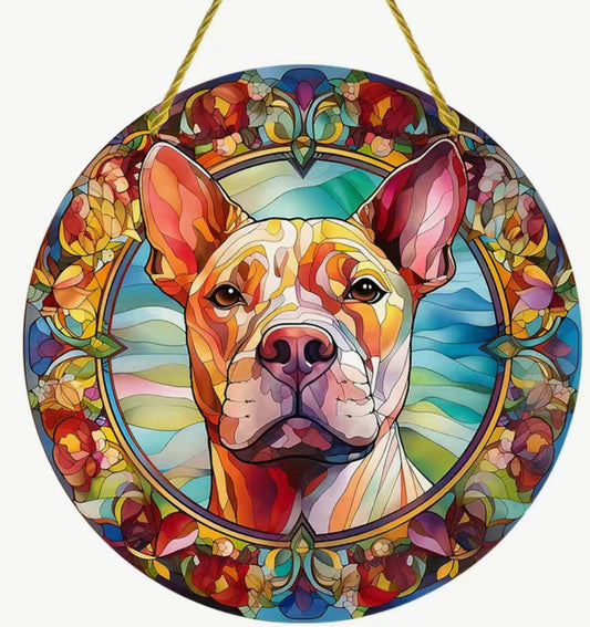 Pitbull / Amstaff Dekoschild / Dekoration / Sonnenfänger #3- Sale